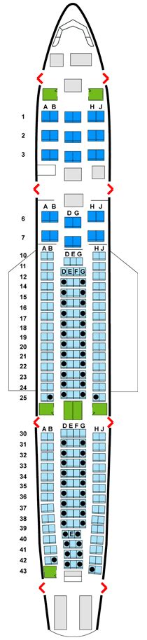 Sitzplan Airbus A330.